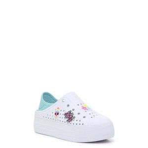 Skechers Kids Guzman Platform Fashion Sneakers, White, 4Y